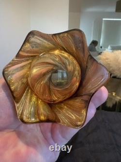 Vintage MURANO TWISTED VASE Fratelli Toso Art Glass Handblown 10.5 High Italy