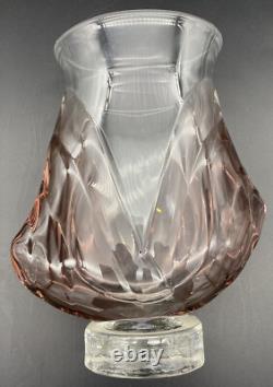 Vintage Michael Shearer Art Glass Vase Hand Blown -Signed & Dated 1986 +9 1/4