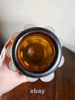 Vintage Mid Century Italian Art Glass Satin Corroso Pulled Vase