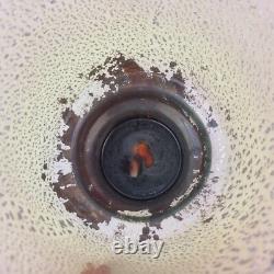 Vintage Muller Freres Luneville Art Glass Vase With Gold Leaf 14.5cm High