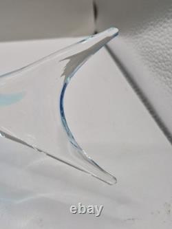 Vintage Murano Archimede Seguso Glass Dolphin Sculpture Blue Sommerso 30.5cm VGC