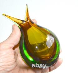 Vintage Murano Sommerso Art Glass Vase Mid-century, Italy Flavio Poli Style