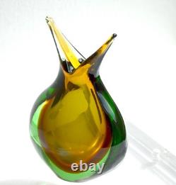 Vintage Murano Sommerso Art Glass Vase Mid-century, Italy Flavio Poli Style