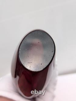 Vintage Murano Venetian Red Lilac Sommerso Italian Art Glass Vase Manganese Glow