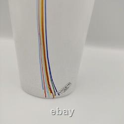 Vintage Rainbow Series Vase Signed by Acclaimed Glass B. Vallien for Kosta BODA