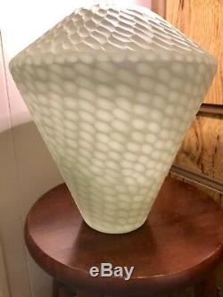 Vintage Rare Art Glass Battuto Vase 11