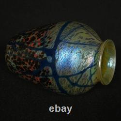 Vintage Signed Eric Dandurand 1999 Phoenix Studios Art Glass Vase 7.25
