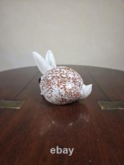 Vintage Signed Glasform John Ditchfield Mottled Art Glass Rabbit Figurine