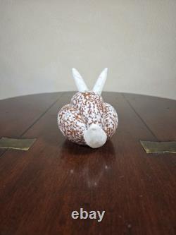 Vintage Signed Glasform John Ditchfield Mottled Art Glass Rabbit Figurine