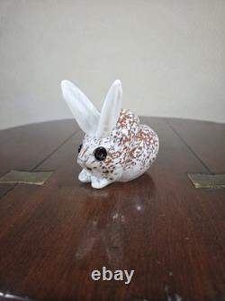 Vintage Signed Glasform John Ditchfield Mottled Art Glass Rabbit Figurine