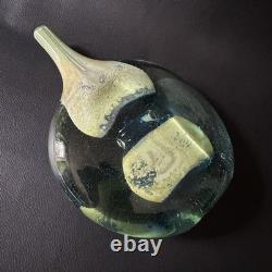Vintage Signed Mdina Malta Michael Harris Faceted Art Glass Lollipop Vase