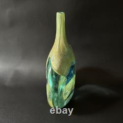 Vintage Signed Mdina Malta Michael Harris Faceted Art Glass Lollipop Vase