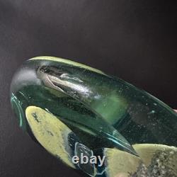 Vintage Signed Mdina Malta Michael Harris Faceted Art Glass Lollipop Vase