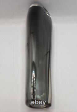 Vintage Signed Nils Landberg Sommerso Vase for Orrefors In Dusk Grey 1960s MCM