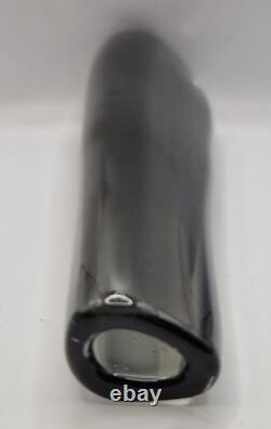 Vintage Signed Nils Landberg Sommerso Vase for Orrefors In Dusk Grey 1960s MCM