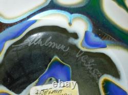 Vintage Stuart Abelman Art Glass Vase 100% Original & Signed By Artist- 3 1/2