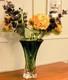 Vintage Style Graduated Green Glass Vase