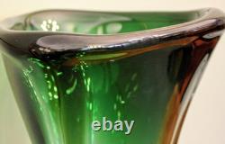 Vintage Style Graduated Green Glass Vase