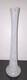 Vintage Tall Single Stem Lily Art Glass Vase Confetti Mottled White