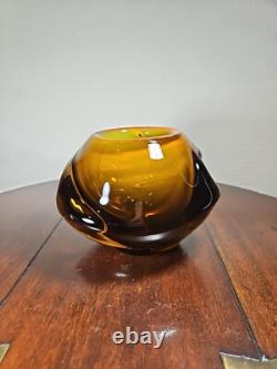 Vintage Tarbeklaas Eino Mäelt 1970's Rock Series Art Glass Vase