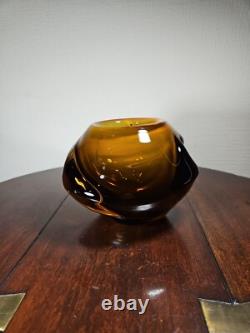 Vintage Tarbeklaas Eino Mäelt 1970's Rock Series Art Glass Vase