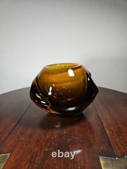 Vintage Tarbeklaas Eino Mäelt 1970's Rock Series Art Glass Vase