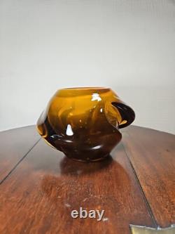 Vintage Tarbeklaas Eino Mäelt 1970's Rock Series Art Glass Vase