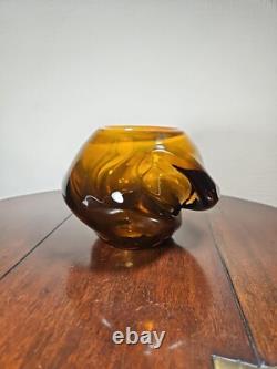 Vintage Tarbeklaas Eino Mäelt 1970's Rock Series Art Glass Vase