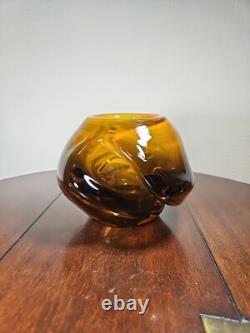 Vintage Tarbeklaas Eino Mäelt 1970's Rock Series Art Glass Vase