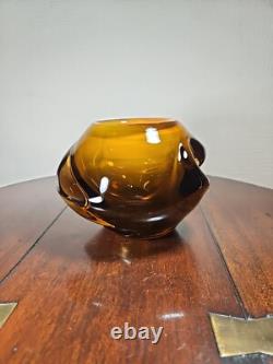 Vintage Tarbeklaas Eino Mäelt 1970's Rock Series Art Glass Vase