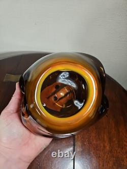 Vintage Tarbeklaas Eino Mäelt 1970's Rock Series Art Glass Vase