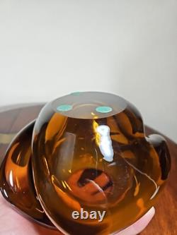 Vintage Tarbeklaas Eino Mäelt 1970's Rock Series Art Glass Vase