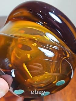 Vintage Tarbeklaas Eino Mäelt 1970's Rock Series Art Glass Vase