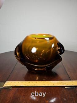 Vintage Tarbeklaas Eino Mäelt 1970's Rock Series Art Glass Vase