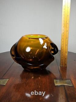 Vintage Tarbeklaas Eino Mäelt 1970's Rock Series Art Glass Vase