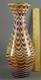Vintage Venetian Art Glass Amber & White Vase 12 1/4'