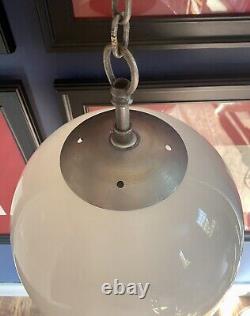 Vintage Very Large 30cm Opaline Glass Globe Lights Monks Cap Gallery 5 Available