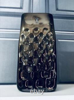 Vintage Whitefriars 9667 Baxter Cinnamon Textured Glass Basket Weave Vase DAMAGE