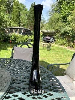 Vintage long-neck glass bud vase, Possibly Arthur Percy for Gullaskruf (Sweden)
