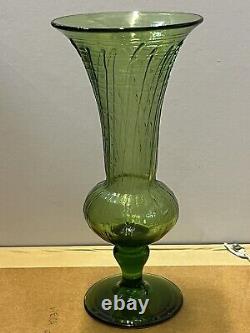 Vittorio Zecchin Tall Glass Vase Italian Venini Circa Early / Mid 20th C