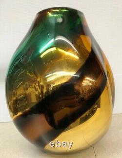 Viz Glass Studios Vase Genuine Hand Blown Art Glass Height 14 1/4 NEW