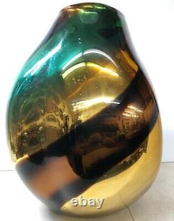 Viz Glass Studios Vase Genuine Hand Blown Art Glass Height 14 1/4 NEW