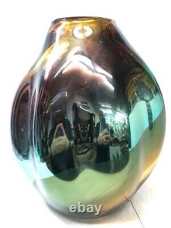 Viz Glass Studios Vase Genuine Hand Blown Art Glass Height 14 1/4 NEW