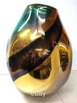 Viz Glass Studios Vase Genuine Hand Blown Art Glass Height 14 1/4 NEW