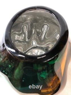 Viz Glass Studios Vase Genuine Hand Blown Art Glass Height 14 1/4 NEW