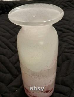 Vtg Art Lead Crystal Glass GRANNA VASE Sweden Scandinavian Modernist Handmade