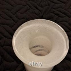 Vtg Art Lead Crystal Glass GRANNA VASE Sweden Scandinavian Modernist Handmade