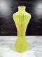 Vtg Fratelli Toso'a Canne' Filigrana Italian Murano Art Glass Vase Yellow White