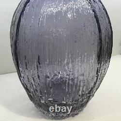 WHITEFRIARS GLASS Large 11 Textured Tulip Vase in Lilac (9826) 74 Art Glass