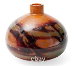 WMF Ikora Art Glass Vase / Lamp Base Large Size Vintage in Orange and Burgundy